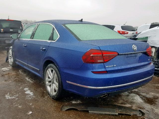 1VWGT7A37HC036329 - 2017 VOLKSWAGEN PASSAT SE BLUE photo 3