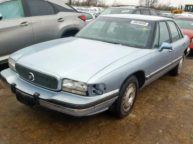 1G4HP52L9SH487444 - 1995 BUICK LESABRE CU BLUE photo 2