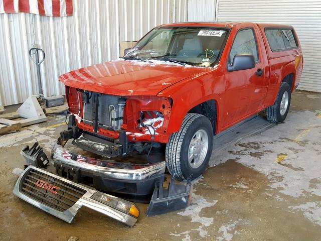 1GTCS149878254802 - 2007 GMC CANYON RED photo 2