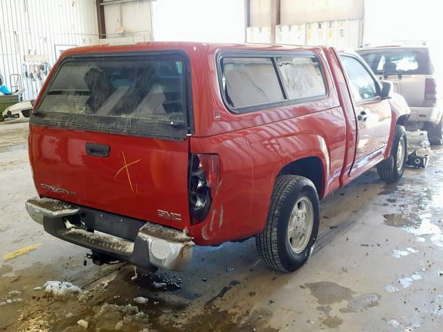 1GTCS149878254802 - 2007 GMC CANYON RED photo 4