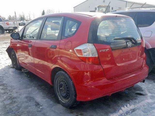 JHMGE88329S801767 - 2009 HONDA FIT DX-A RED photo 3