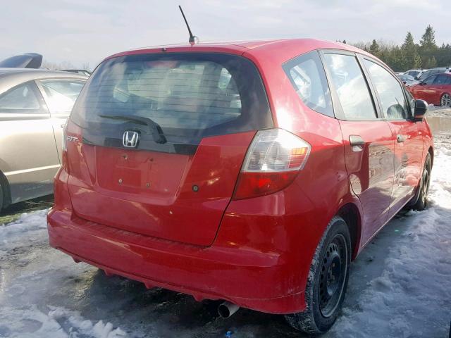 JHMGE88329S801767 - 2009 HONDA FIT DX-A RED photo 4