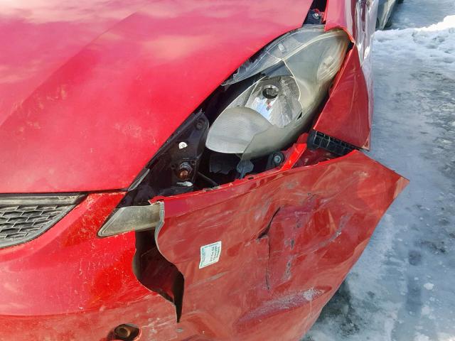 JHMGE88329S801767 - 2009 HONDA FIT DX-A RED photo 9