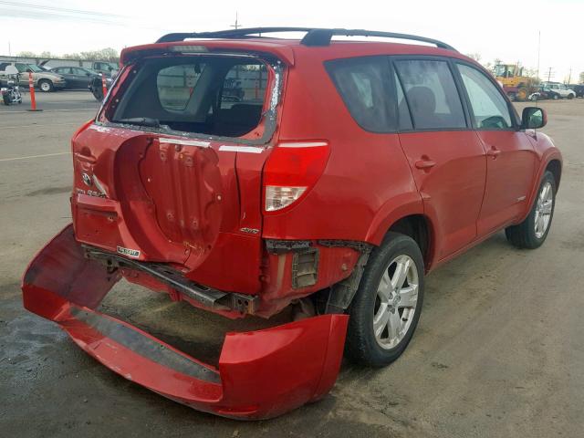 JTMBD32V166010971 - 2006 TOYOTA RAV4 SPORT RED photo 4