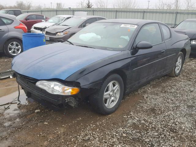 2G1WX12K149248000 - 2004 CHEVROLET MONTE CARL BLACK photo 2