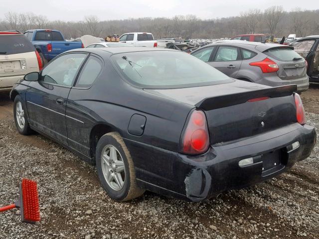 2G1WX12K149248000 - 2004 CHEVROLET MONTE CARL BLACK photo 3