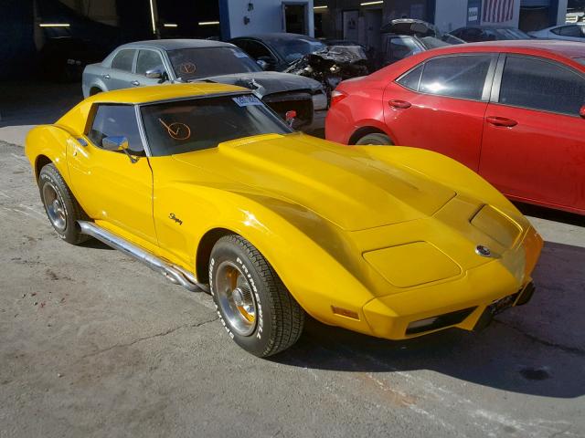 1Z37L6S416435 - 1976 CHEVROLET CORVETTE S YELLOW photo 1