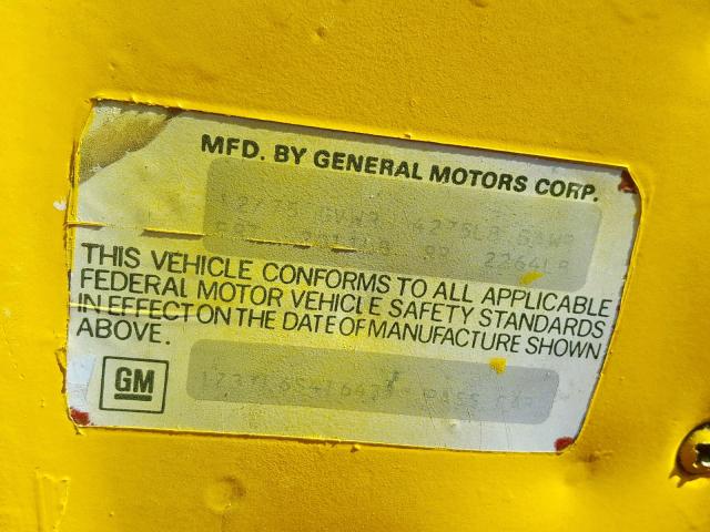 1Z37L6S416435 - 1976 CHEVROLET CORVETTE S YELLOW photo 10