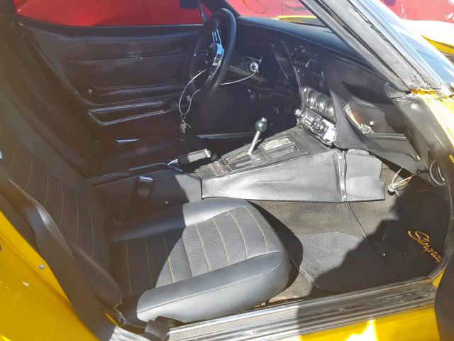 1Z37L6S416435 - 1976 CHEVROLET CORVETTE S YELLOW photo 5