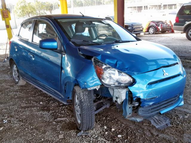 ML32A4HJ4EH005577 - 2014 MITSUBISHI MIRAGE ES BLUE photo 1