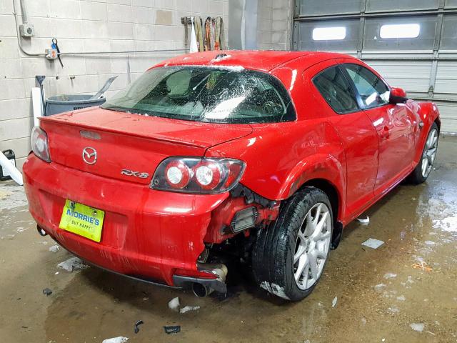 JM1FE1S41B0404977 - 2011 MAZDA RX8 RED photo 4