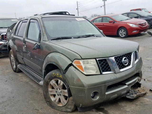 5N1AR18U05C732735 - 2005 NISSAN PATHFINDER GREEN photo 1