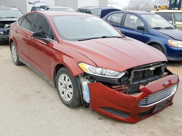 3FA6P0G71ER255391 - 2014 FORD FUSION S RED photo 1
