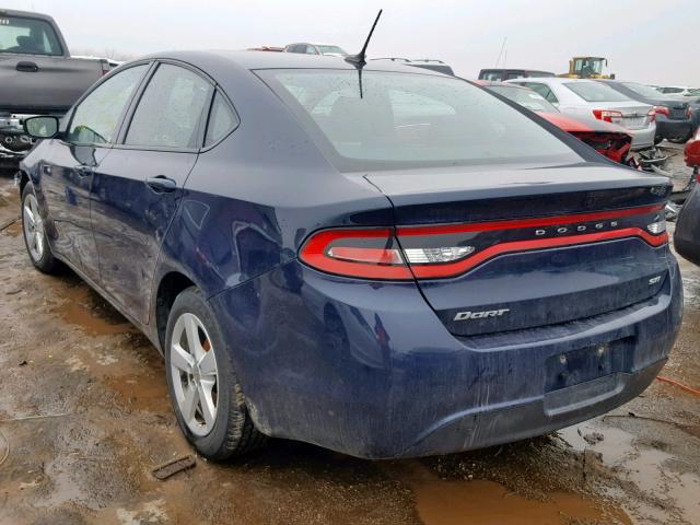 1C3CDFBB9FD132375 - 2015 DODGE DART SXT BLUE photo 3