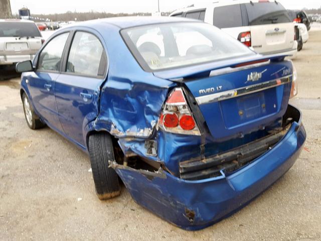 KL1TG56667B126175 - 2007 CHEVROLET AVEO LT BLUE photo 3