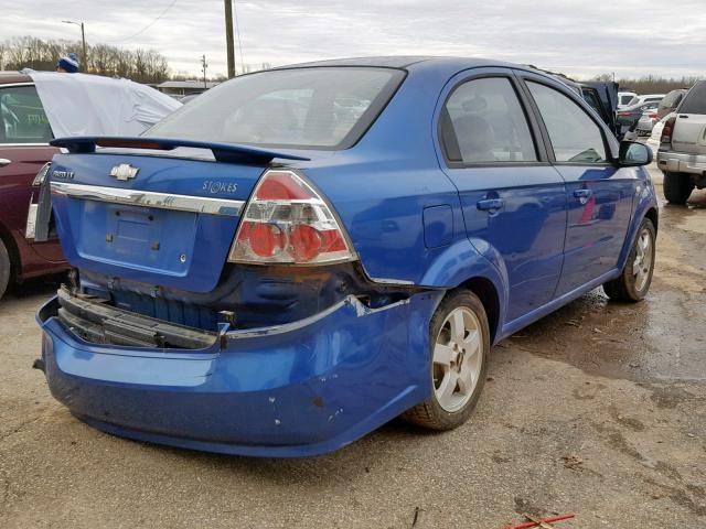 KL1TG56667B126175 - 2007 CHEVROLET AVEO LT BLUE photo 4