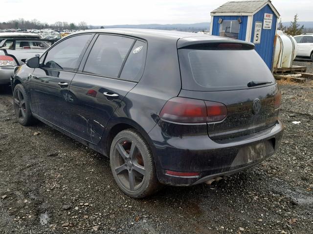 WVWDB7AJ8CW309454 - 2012 VOLKSWAGEN GOLF 黑色 照片 3