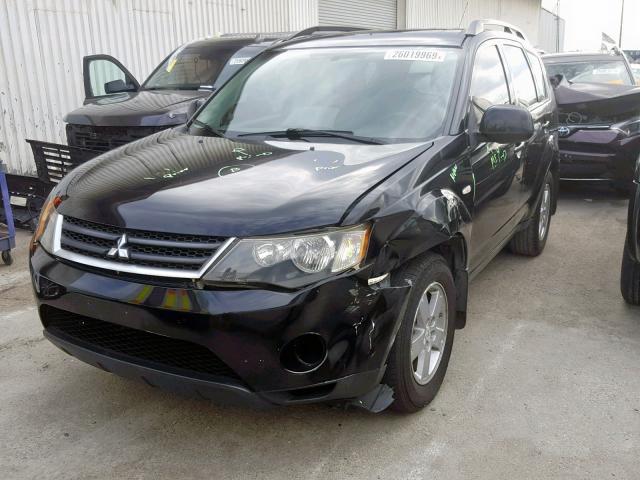 JA4MT31X57Z003837 - 2007 MITSUBISHI OUTLANDER BLACK photo 2