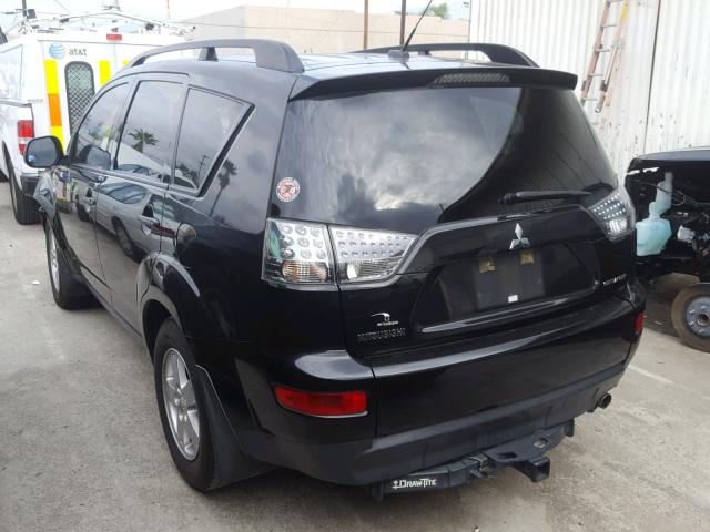 JA4MT31X57Z003837 - 2007 MITSUBISHI OUTLANDER BLACK photo 3