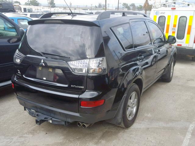 JA4MT31X57Z003837 - 2007 MITSUBISHI OUTLANDER BLACK photo 4