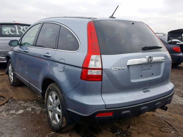 5J6RE48718L028475 - 2008 HONDA CR-V EXL BLUE photo 3