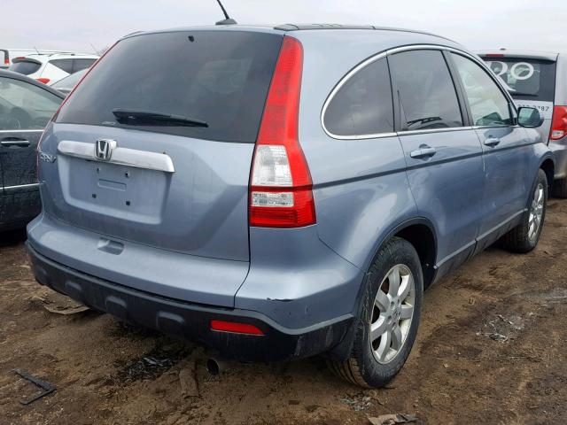 5J6RE48718L028475 - 2008 HONDA CR-V EXL BLUE photo 4