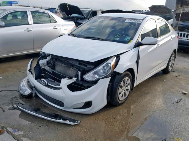 KMHCT4AE4GU117441 - 2016 HYUNDAI ACCENT SE WHITE photo 2