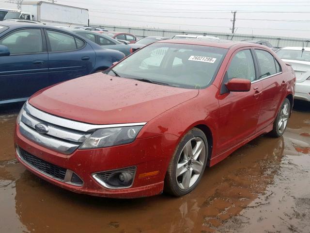 3FAHP0KC1AR205100 - 2010 FORD FUSION SPO RED photo 2