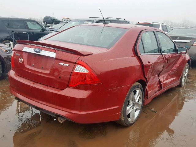 3FAHP0KC1AR205100 - 2010 FORD FUSION SPO RED photo 4