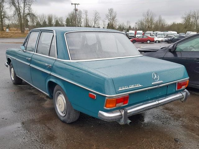 11511010070395 - 1969 MERCEDES-BENZ 220  GREEN photo 3