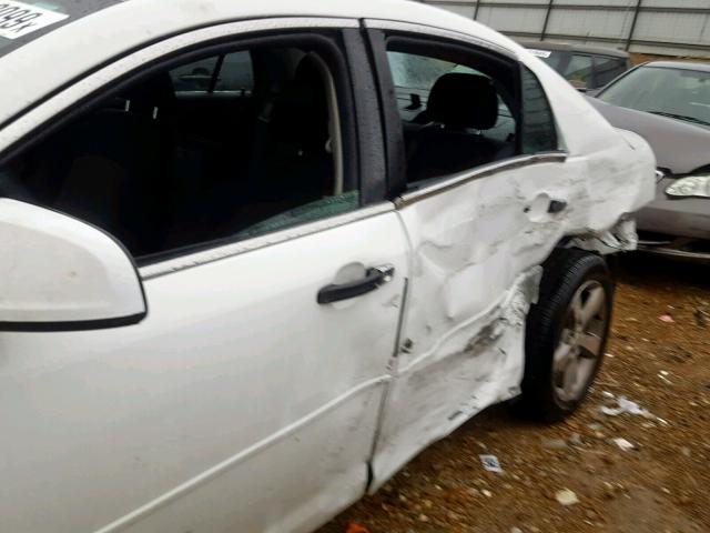 1G1ZC5EU8CF390752 - 2012 CHEVROLET MALIBU 1LT WHITE photo 9