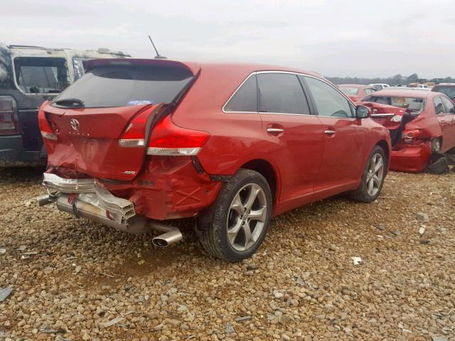 4T3BK11A29U004639 - 2009 TOYOTA VENZA BASE RED photo 4