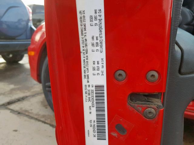 1B3ES16C02D542638 - 2002 DODGE NEON S RED photo 10