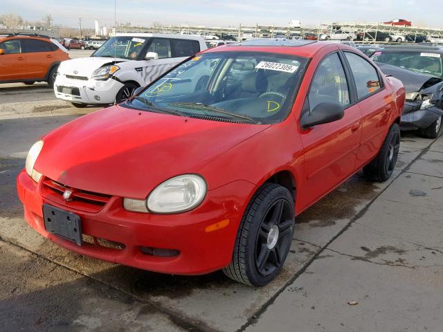 1B3ES16C02D542638 - 2002 DODGE NEON S RED photo 2