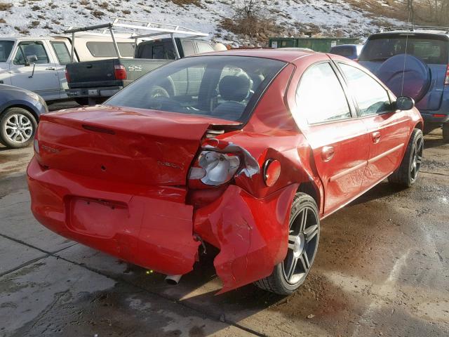 1B3ES16C02D542638 - 2002 DODGE NEON S RED photo 4