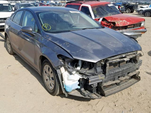 3FA6P0G79ER368103 - 2014 FORD FUSION S GRAY photo 1