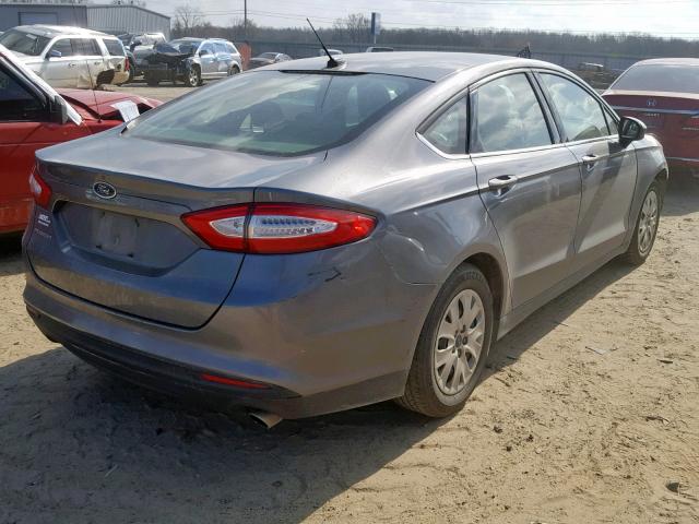 3FA6P0G79ER368103 - 2014 FORD FUSION S GRAY photo 4