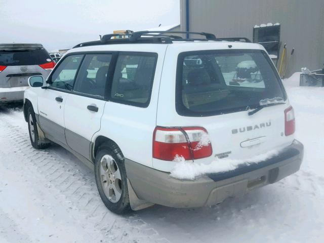 JF1SF65531H711280 - 2001 SUBARU FORESTER S WHITE photo 3