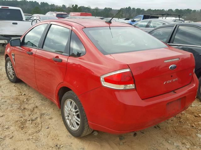 1FAHP35N38W223426 - 2008 FORD FOCUS SE RED photo 3