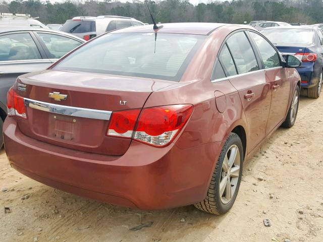 1G1PE5SB0D7190397 - 2013 CHEVROLET CRUZE LT RED photo 4