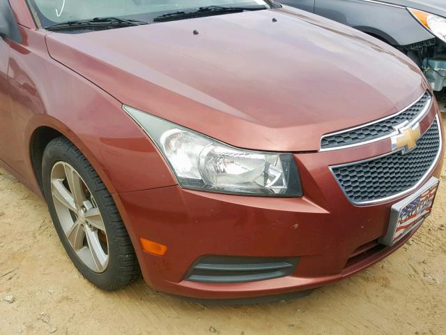 1G1PE5SB0D7190397 - 2013 CHEVROLET CRUZE LT RED photo 9