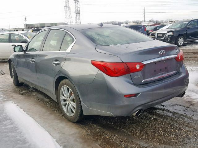 JN1BV7AR6FM417806 - 2015 INFINITI Q50 BASE GRAY photo 3