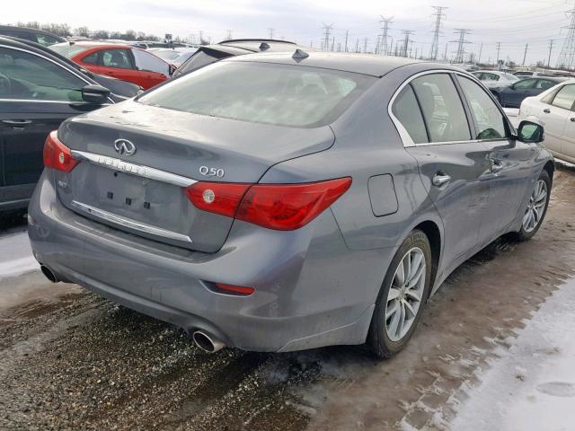 JN1BV7AR6FM417806 - 2015 INFINITI Q50 BASE GRAY photo 4