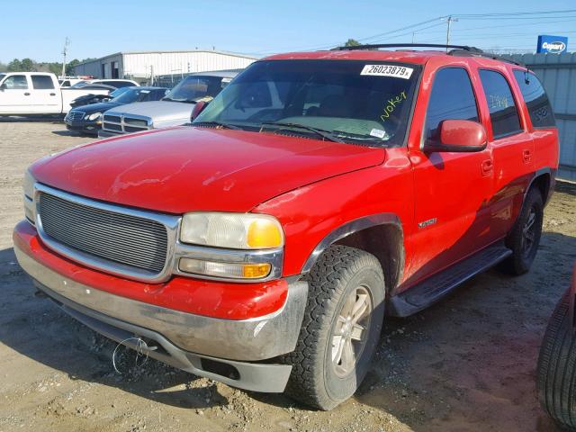 1GKEK13T81J123086 - 2001 GMC YUKON RED photo 2