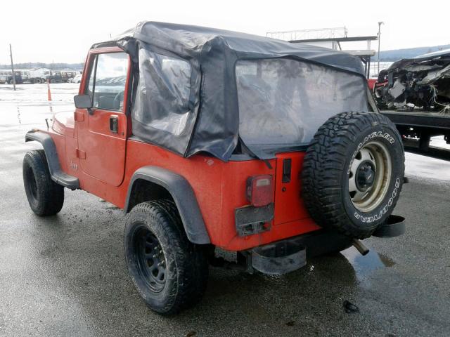 1J4FY19P5PP205012 - 1993 JEEP WRANGLER / RED photo 3