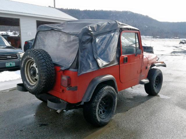 1J4FY19P5PP205012 - 1993 JEEP WRANGLER / RED photo 4