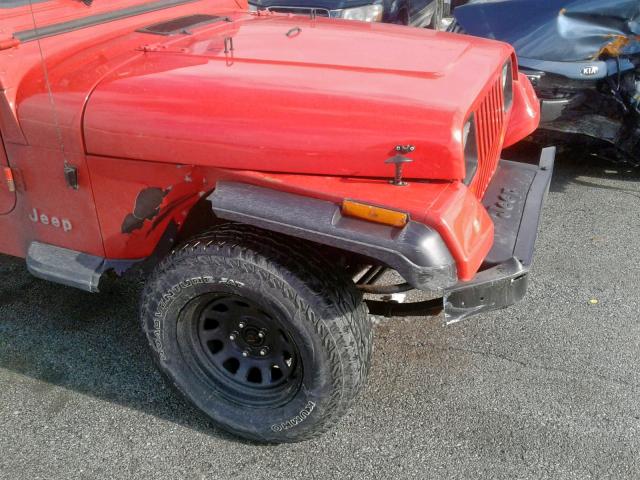 1J4FY19P5PP205012 - 1993 JEEP WRANGLER / RED photo 9