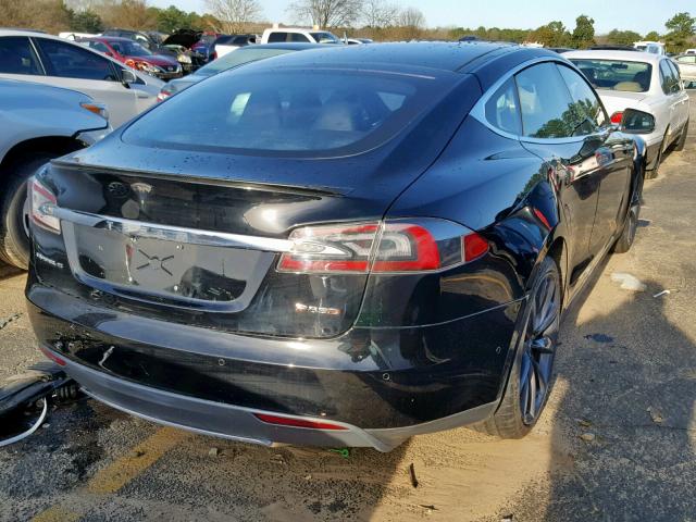 5YJSA1H26EFP64638 - 2014 TESLA MODEL S BLACK photo 4