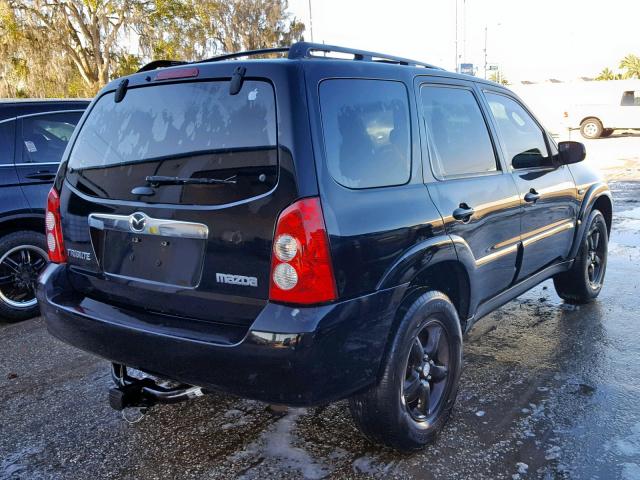 4F2YZ04105KM60556 - 2005 MAZDA TRIBUTE S BLACK photo 4