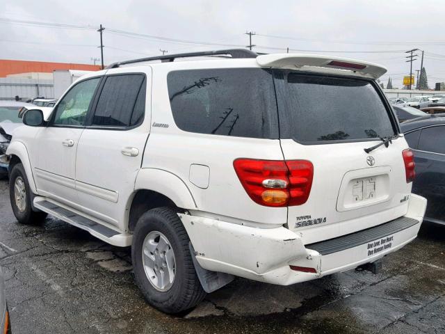 5TDZT38A71S038076 - 2001 TOYOTA SEQUOIA LI WHITE photo 3